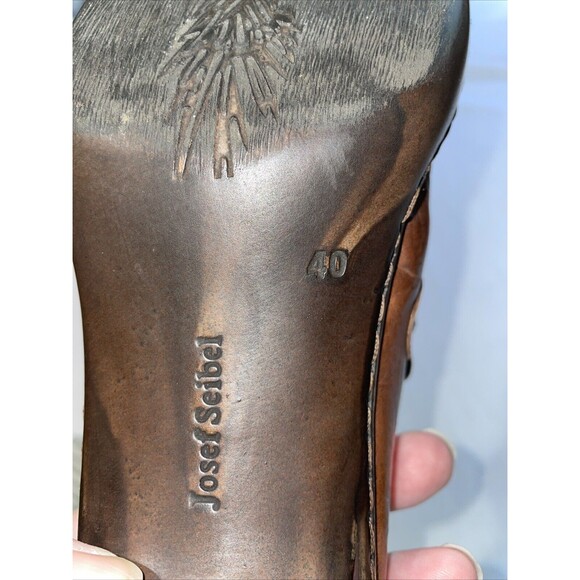 Josef Seibel Women’s Casual Mules Size 40 U.S. 9 M Brown Leather Comfort College - Picture 3 of 12
